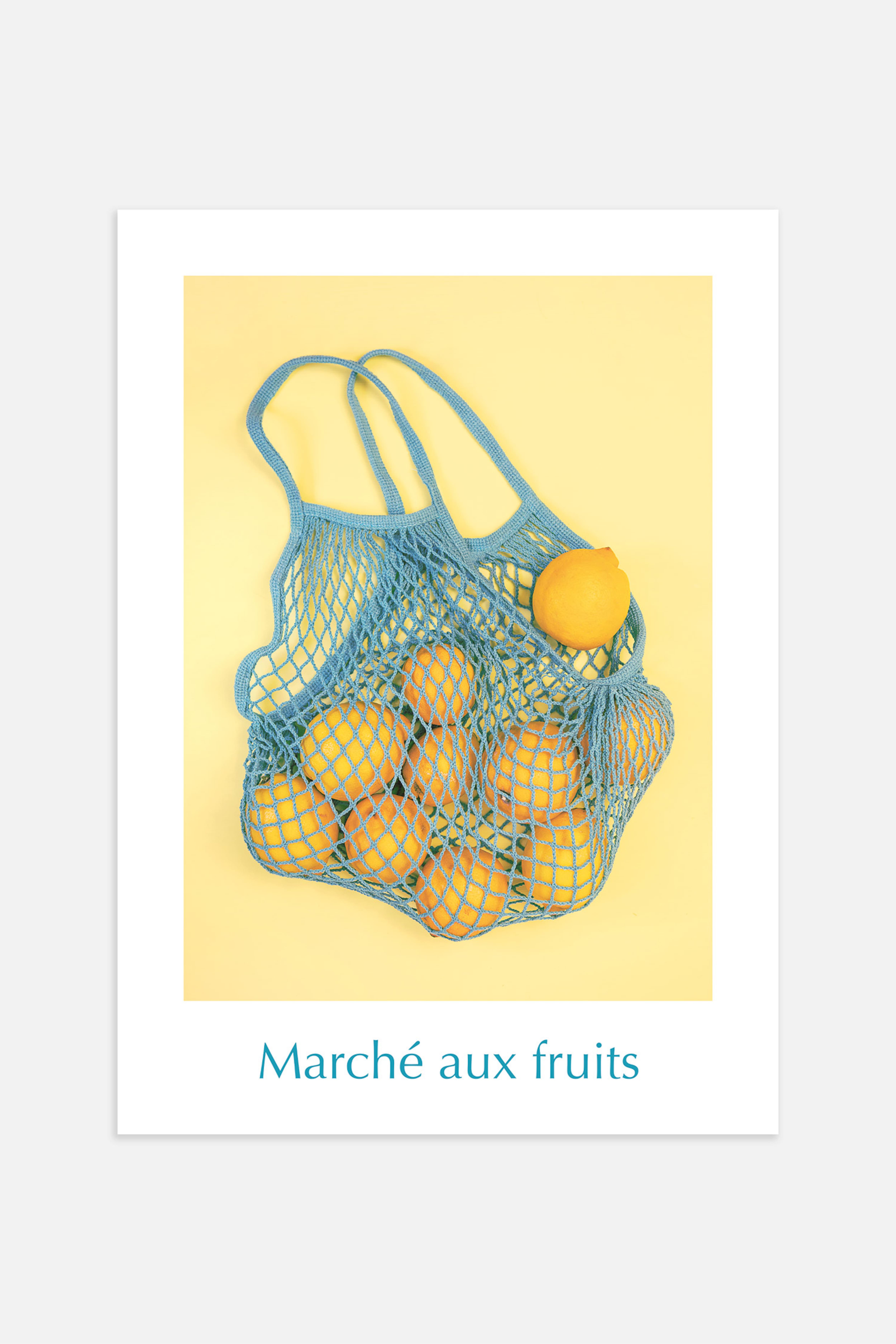 Плакат lemons in a net bag