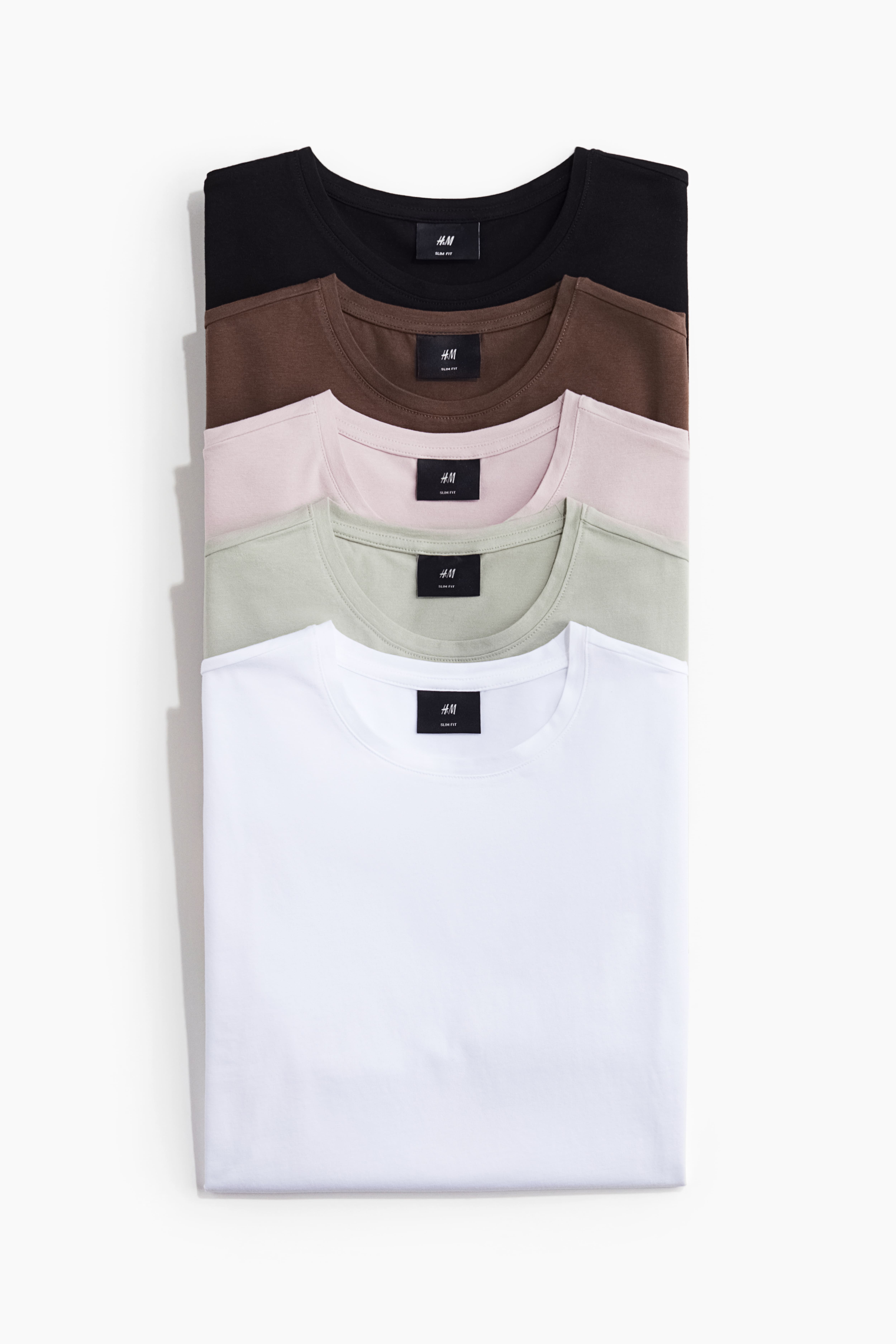 Набор из 5 футболок slim fit