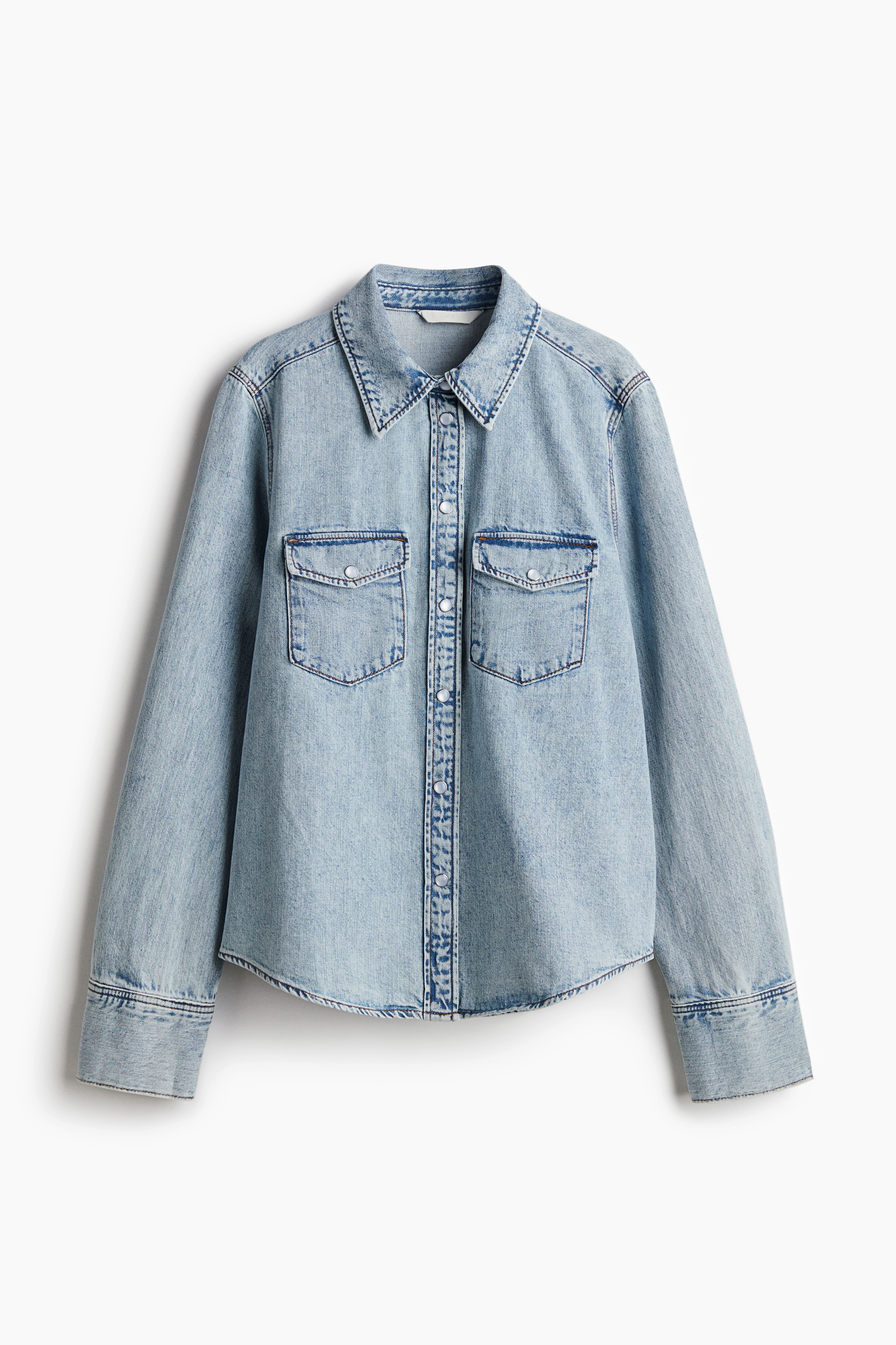 Рубашка из джинсовой ткани h&m