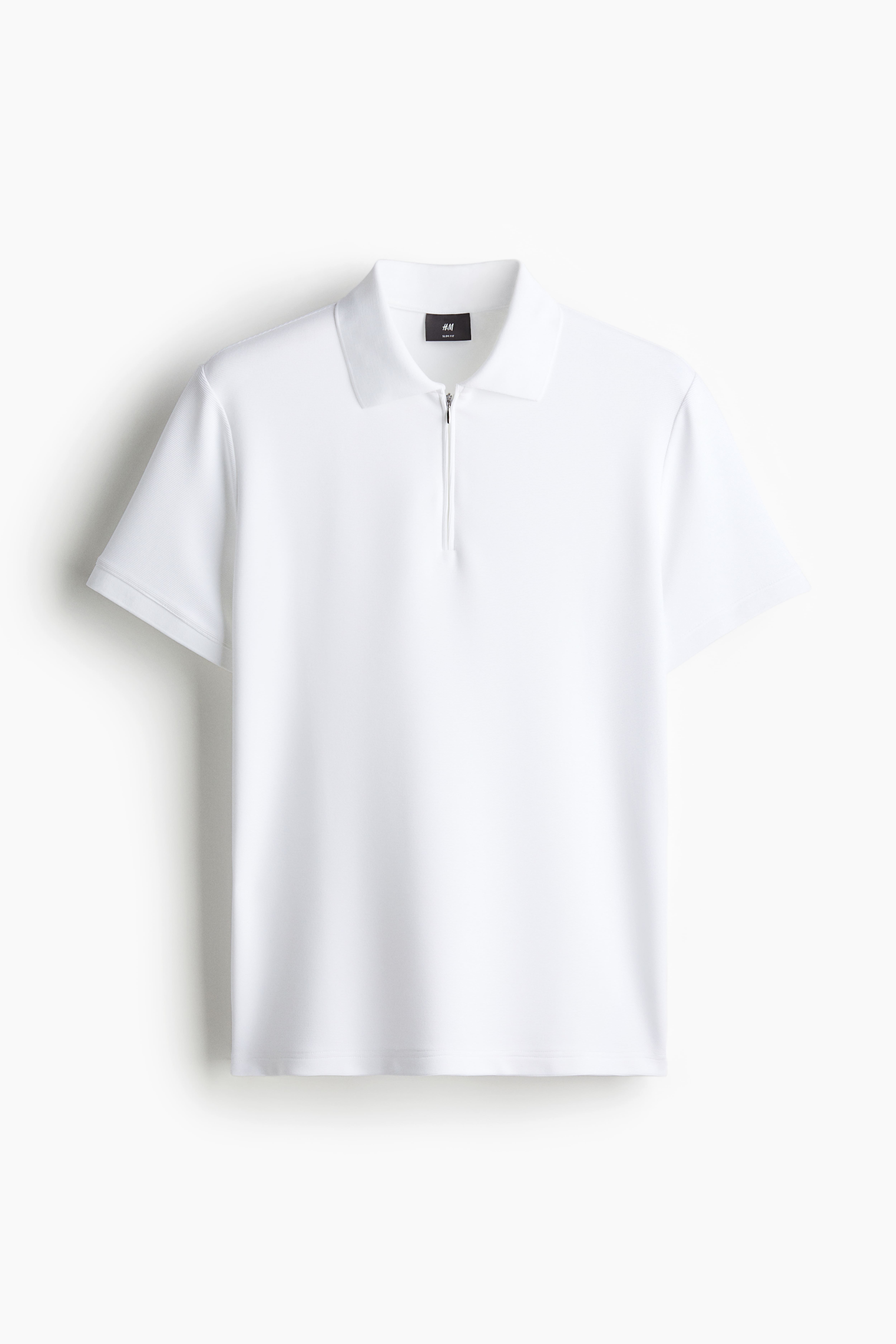 Поло с застежкой-молнией slim fit